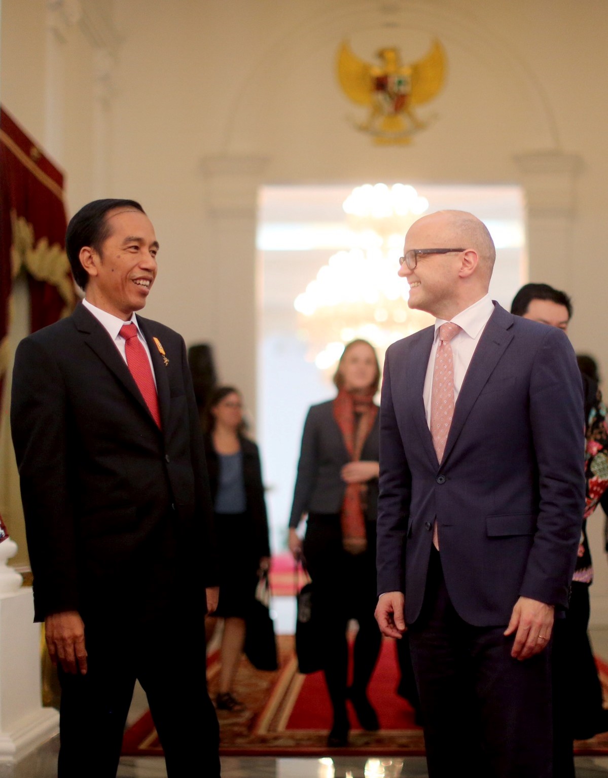 President Joko Widodo i Indonesia og klima- og miljøminister Vidar Helgesen.