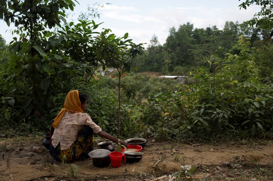 Kvinne i flyktningleir Bangladesh